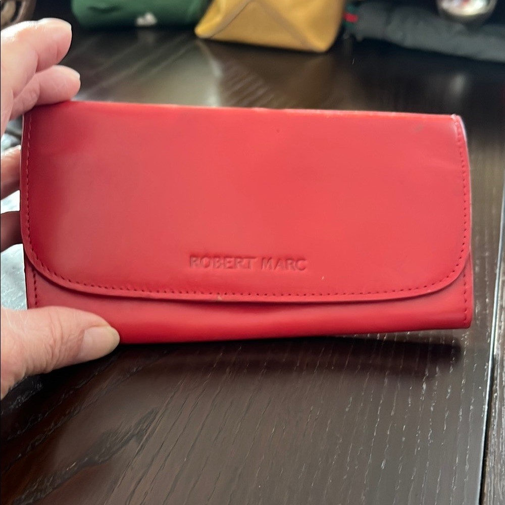 Robert Marc Red eyeglasses case
